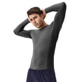 thumbnail image 1 of WBQ Men's Compression Shirts Long Sleeve Athletic Compression Tops Quick Dry Breathable Running Workout T Shirt Rash Guard Base Layer Undershirt S-2XL, 1 of 1