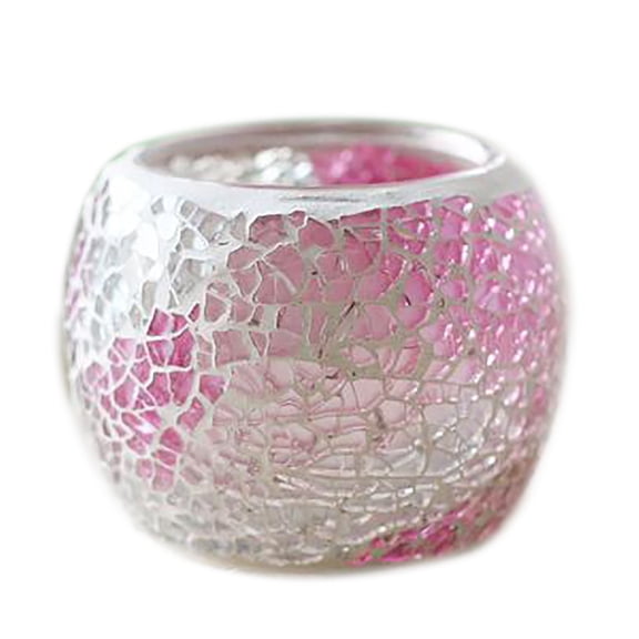 WBQ Mosaic Glass Candlestick Candle Holders Cup Tealight Candle Holder Candlestick Centerpieces for Valentines Day Wedding Decoration