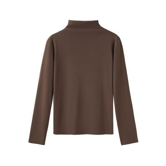WBQ Thermal Shirts for Womens Mock Turtleneck Long Sleeve Slim Fit Base Layer Top Thermal Base Layer Soft Lightweight Stretch Undershirts M-2XL