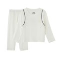 thumbnail image 1 of WBQ Ultra Soft Pajama Set Round Neck Long Sleeve Pj Pants Set Sleepwear, 1 of 6
