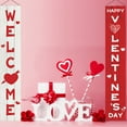 thumbnail image 1 of WBQ Welcome Happy Valentine Day Porch Banners, 2Pcs Valentine Front Porch Sign Banner Hanging Banner for Indoor Outdoor Home Décor and Party Decorations, 71 x 12 Inch, 1 of 4