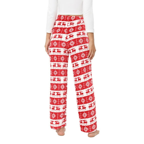 WBQ Women Flannel Lounge Pants Soft Pajama Pants with Pocket Warm Bottoms Pj Pants Red Tag XXL/US 14