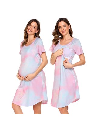 3 In 1 Delivery/labor/nursing Nightgown Soft Maternity Hospital