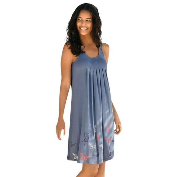 WBQ Women Summer Casual Sleeveless Midi Plain Pleated Tank Vest Dresses S-5XL