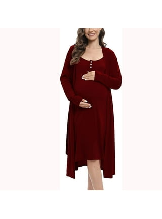3 in 1 Nursing Dress Maternity Nightgown Labor/Delivery