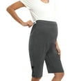 thumbnail image 1 of WBQ Women's Maternity Shorts Capri Pants Yoga Pregnancy Short Pants Soft Sweatpants Knit Lounge Sleep Pant, 1 of 6