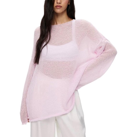 WBQ Women's Thin Flared Sleeve Knit T-Shirt S-L size