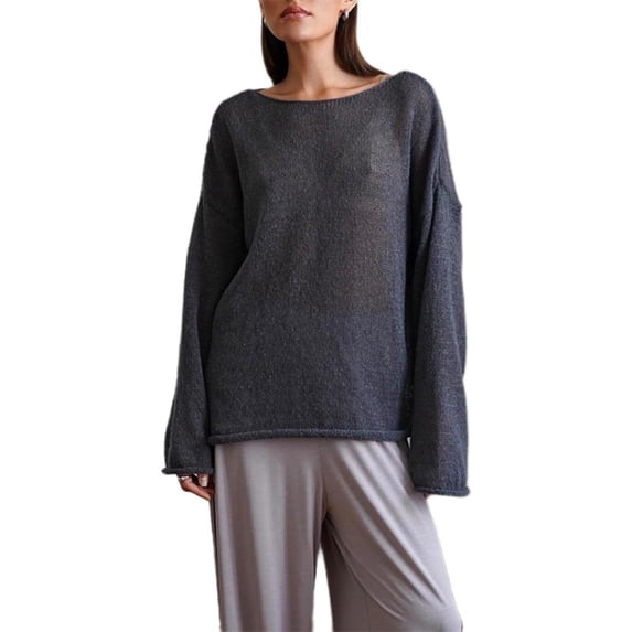 WBQ Women's Thin Flared Sleeve Knit T-Shirt S-L size