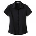 thumbnail image 1 of WBQ Womens Button Down Shirts Long Sleeve Work Blouses Collared Shirts Tops Black L, 1 of 5