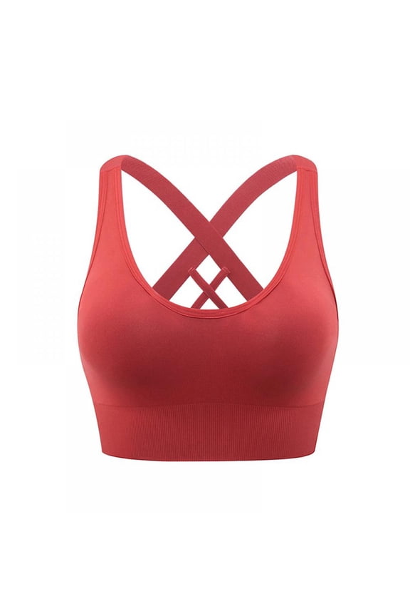 Womens Sports Bra Padded Bra Yoga Crop Tank Tops Fitness Workout Running Top