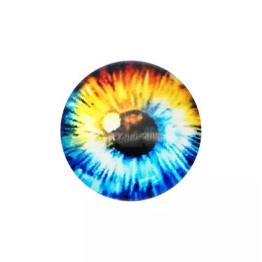 6-30mm Animal Eyes Glass Dome Cabochon Flat Back - Multi-colored For Teddy Bear Jewellery Crafts