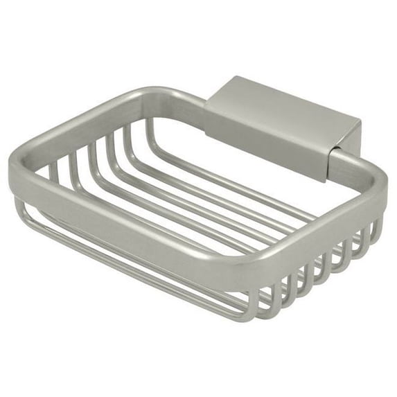 WBR4535U15 Wire Basket; 4-1/2" Rectangular Soap Holder; Satin Nickel Finish