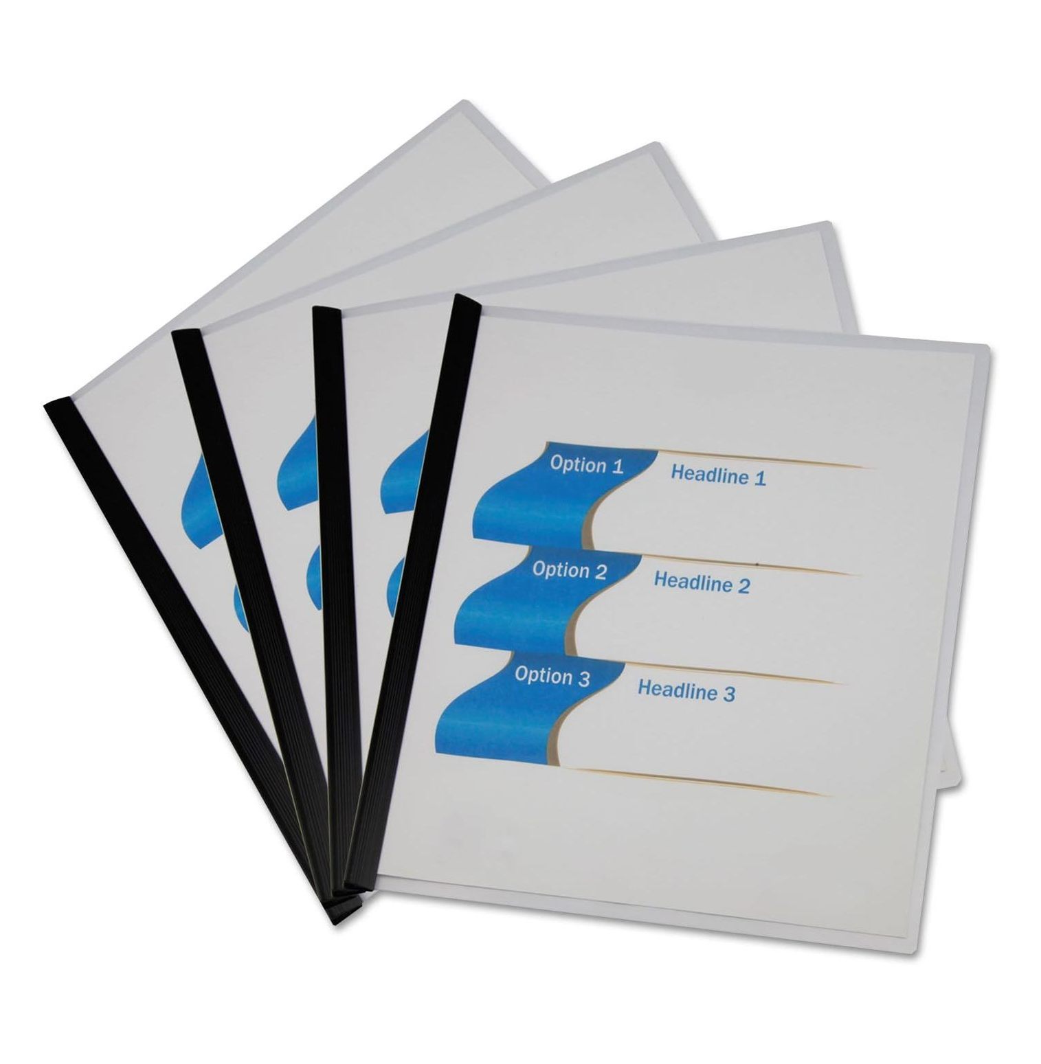 WBTAYB 20560 Clear View Report Cover with Slideon Binder Bar, 20