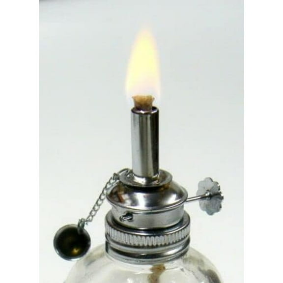 WBTAYB Alcohol Lamp Spirit Lamp Burner Adjustable 3/16 Wick 4oz Faceted Glass Wax Work