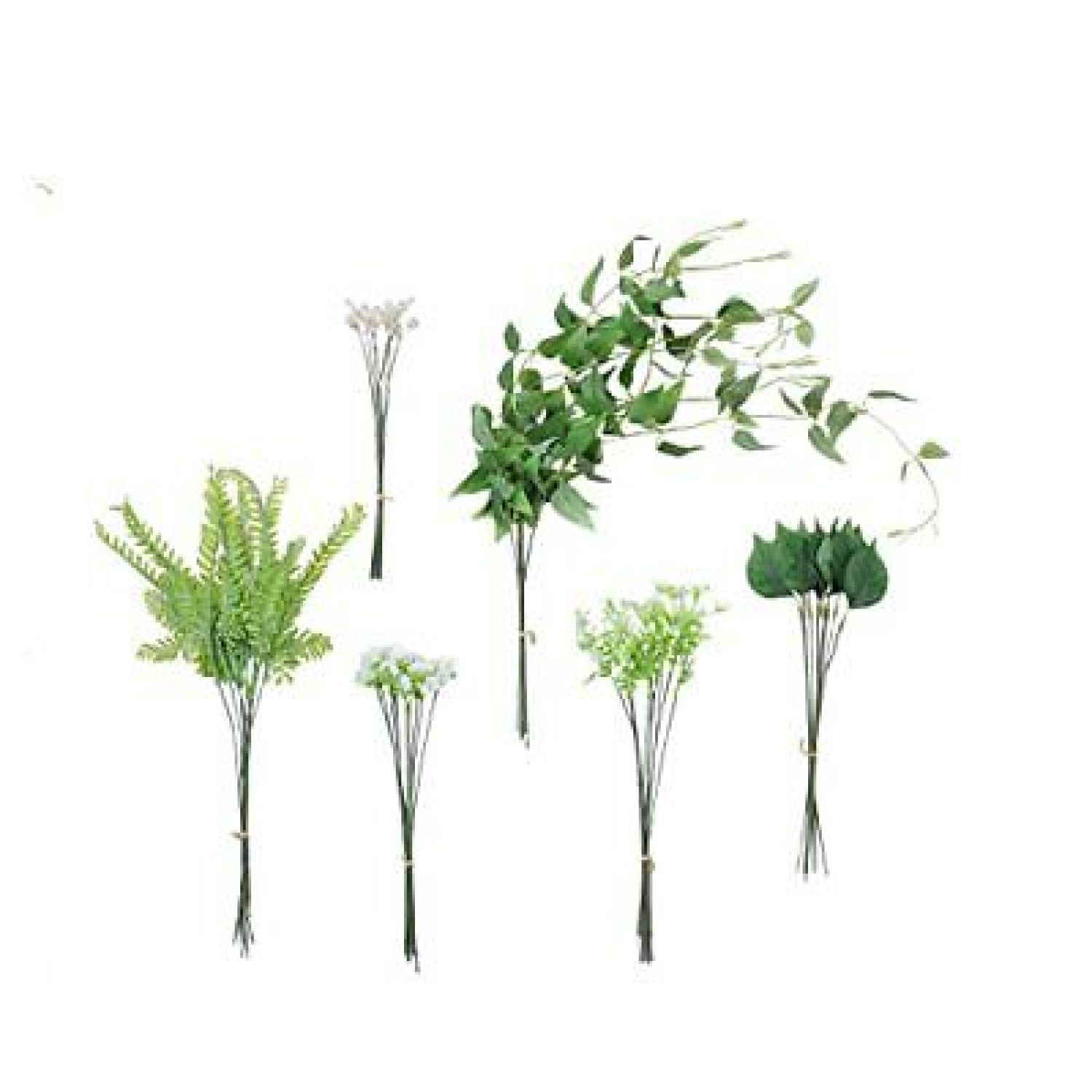 WBTAYB Artificial Greenery Stems Box Set 55pcs with 6 Kinds of Faux