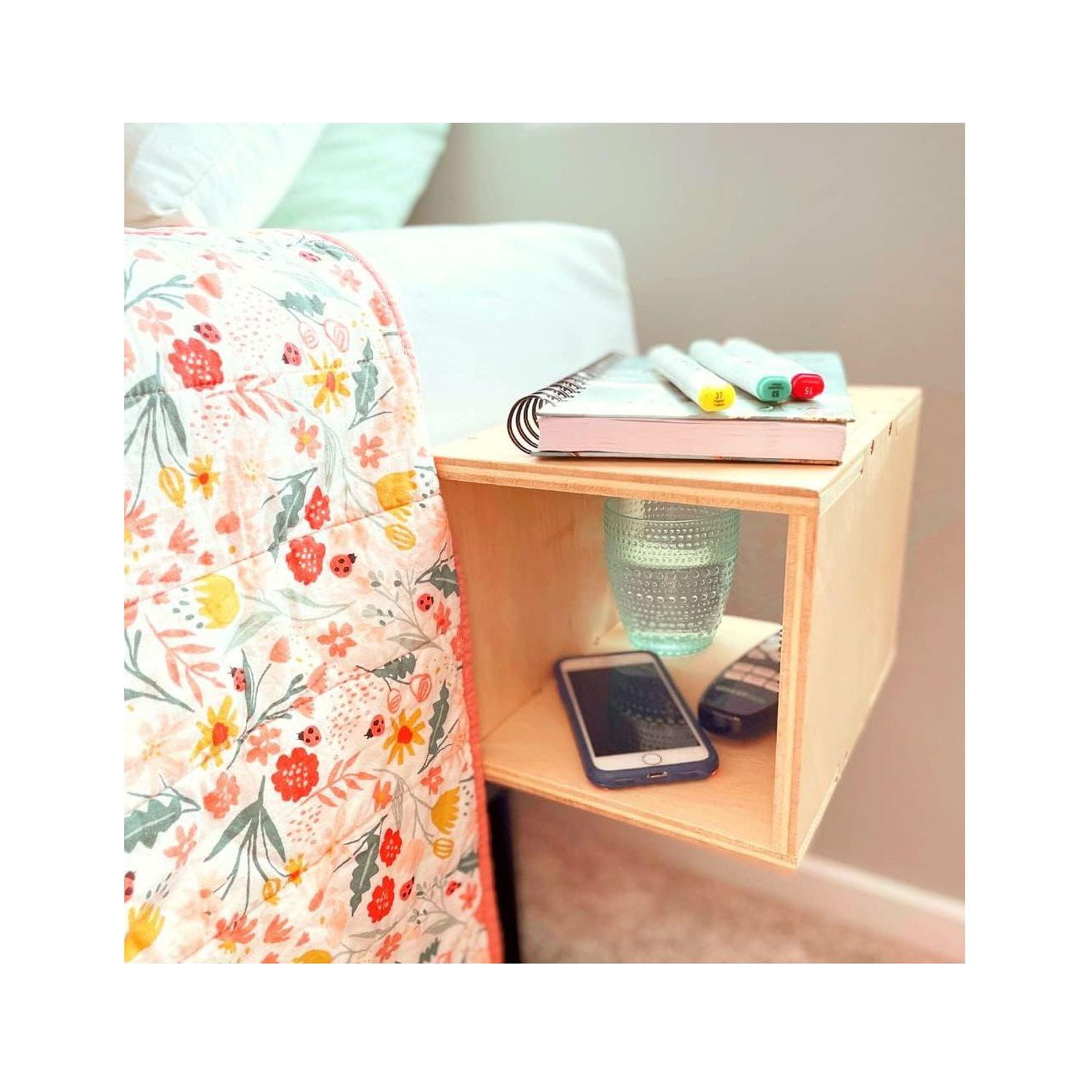 WBTAYB Bedside Shelf for Bed, Bunk Bed Floating Shelf, Bedside Table