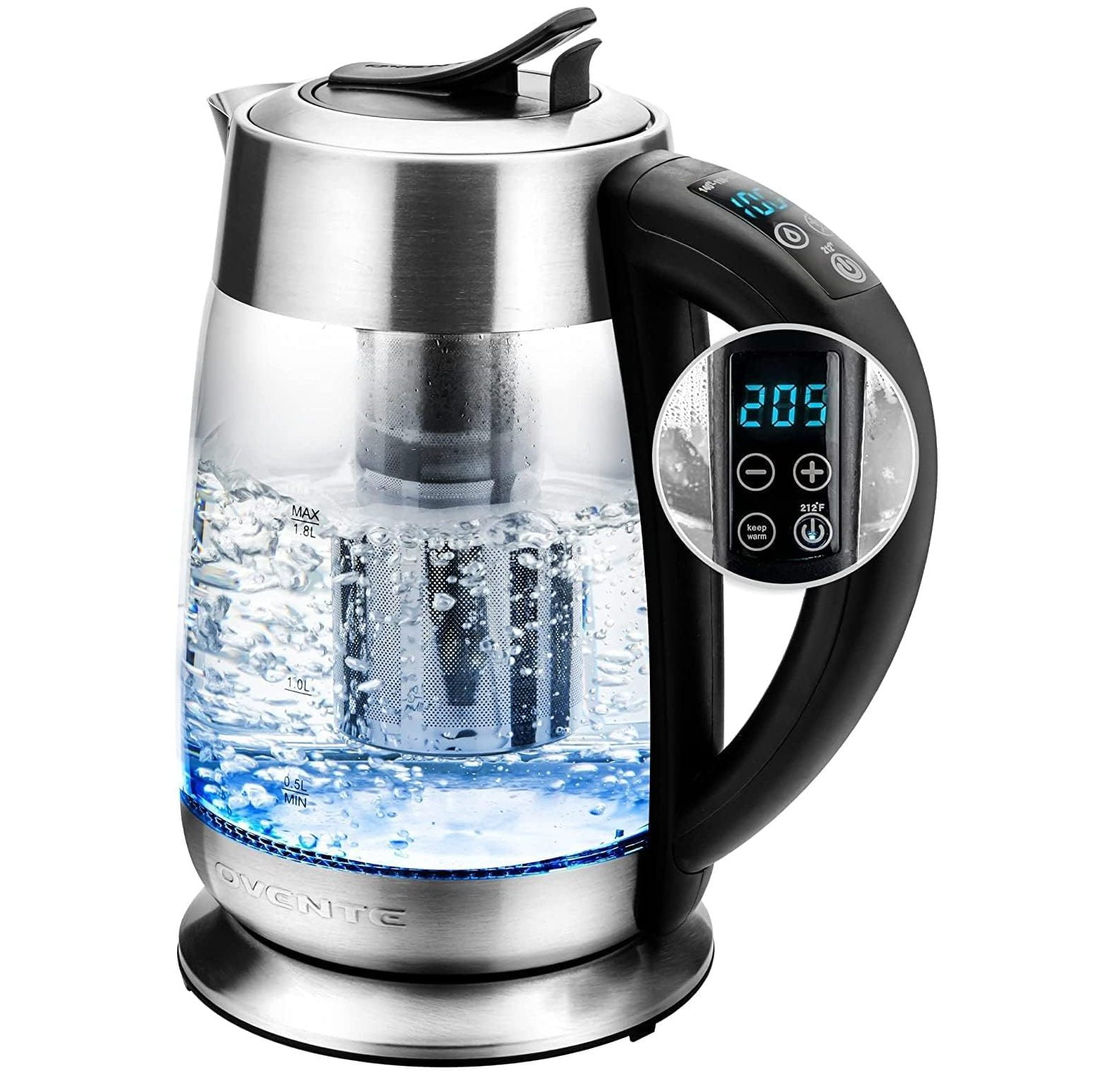 Electric Kettle Temperature Control Glass Hot Water Boiler with