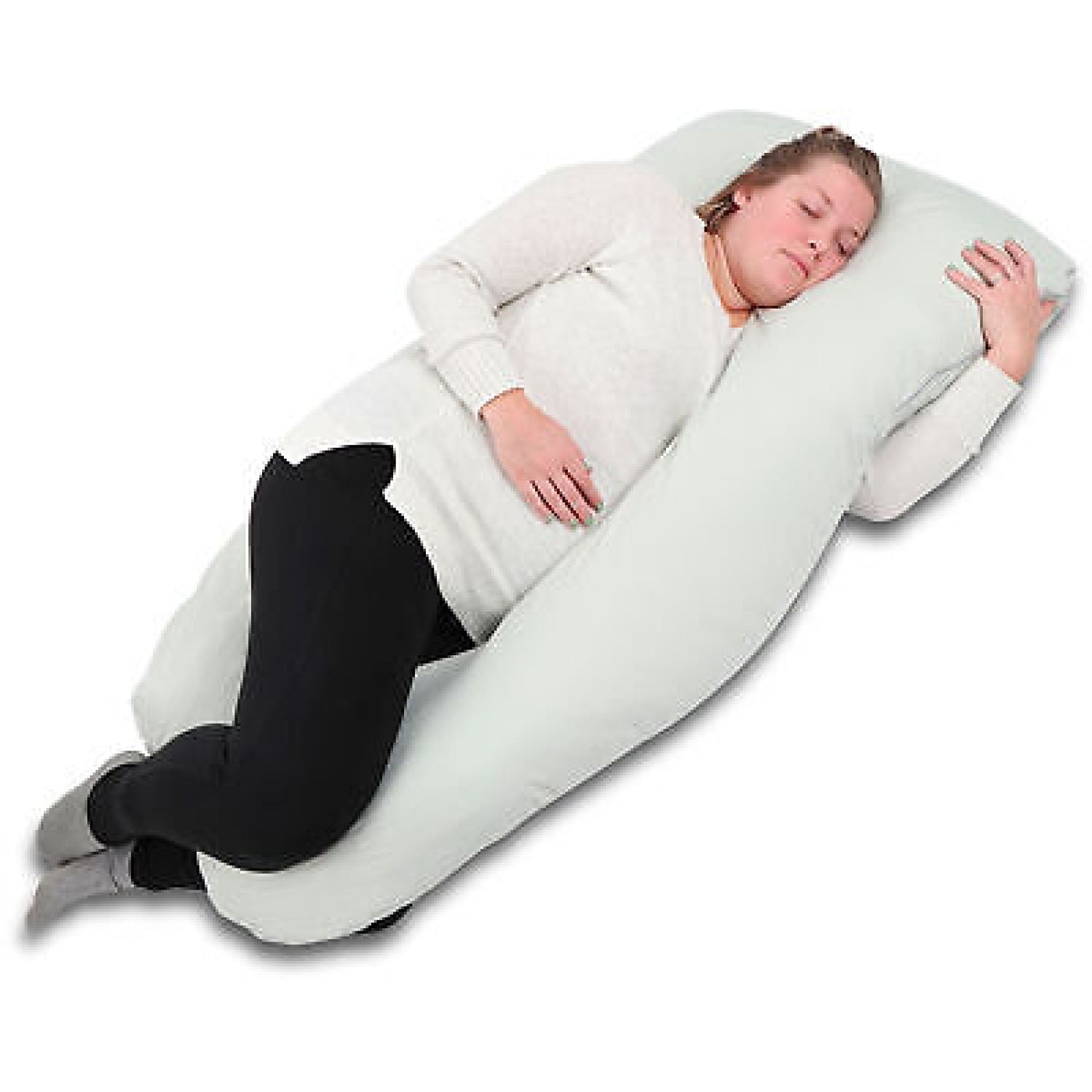 WBTAYB Full Body Pillow Curved Body Pillow for Belly and Back Support