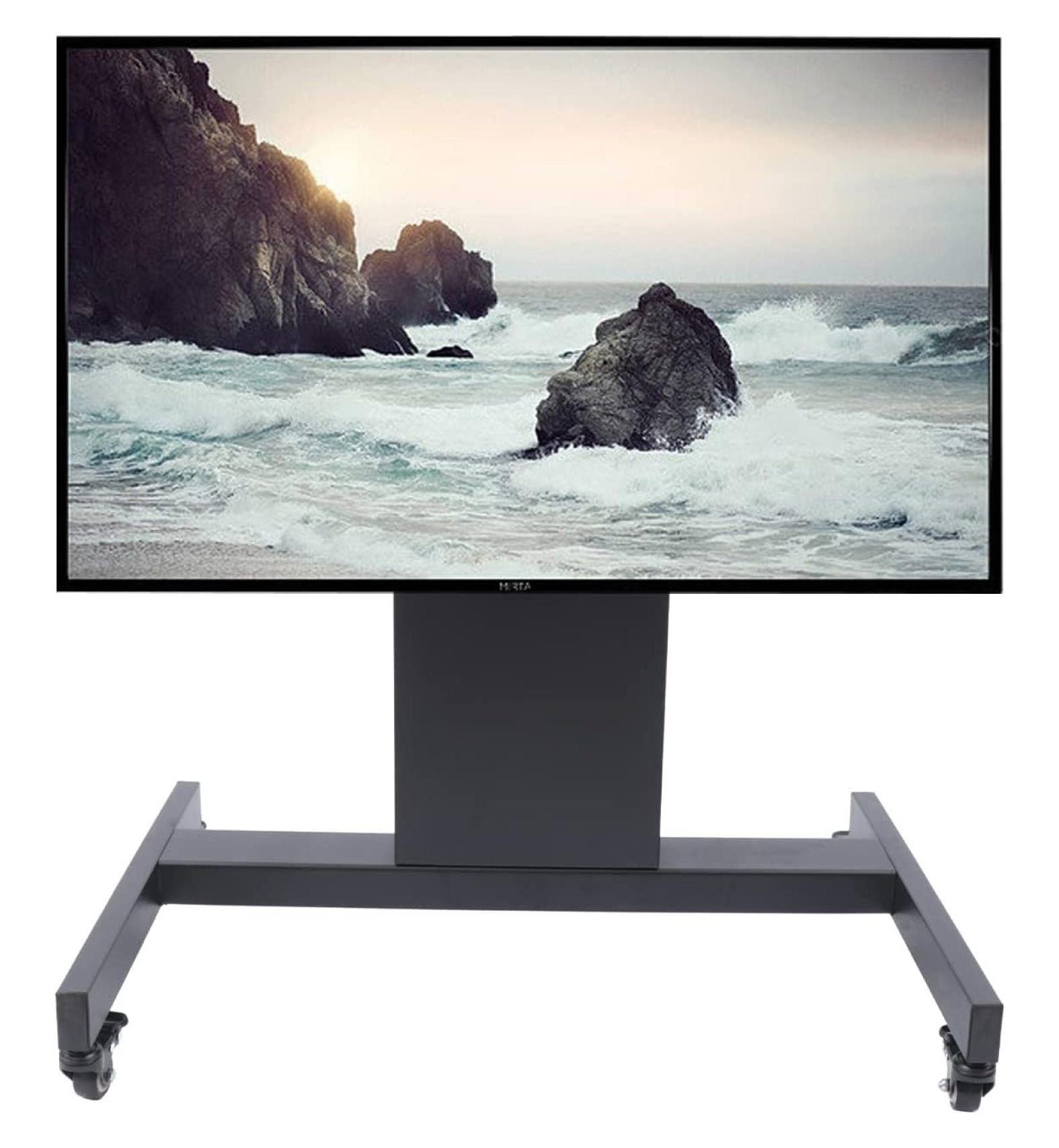 WBTAYB Rolling TV Stand, Mobile TV Cart, Low Profile Floor Confidence