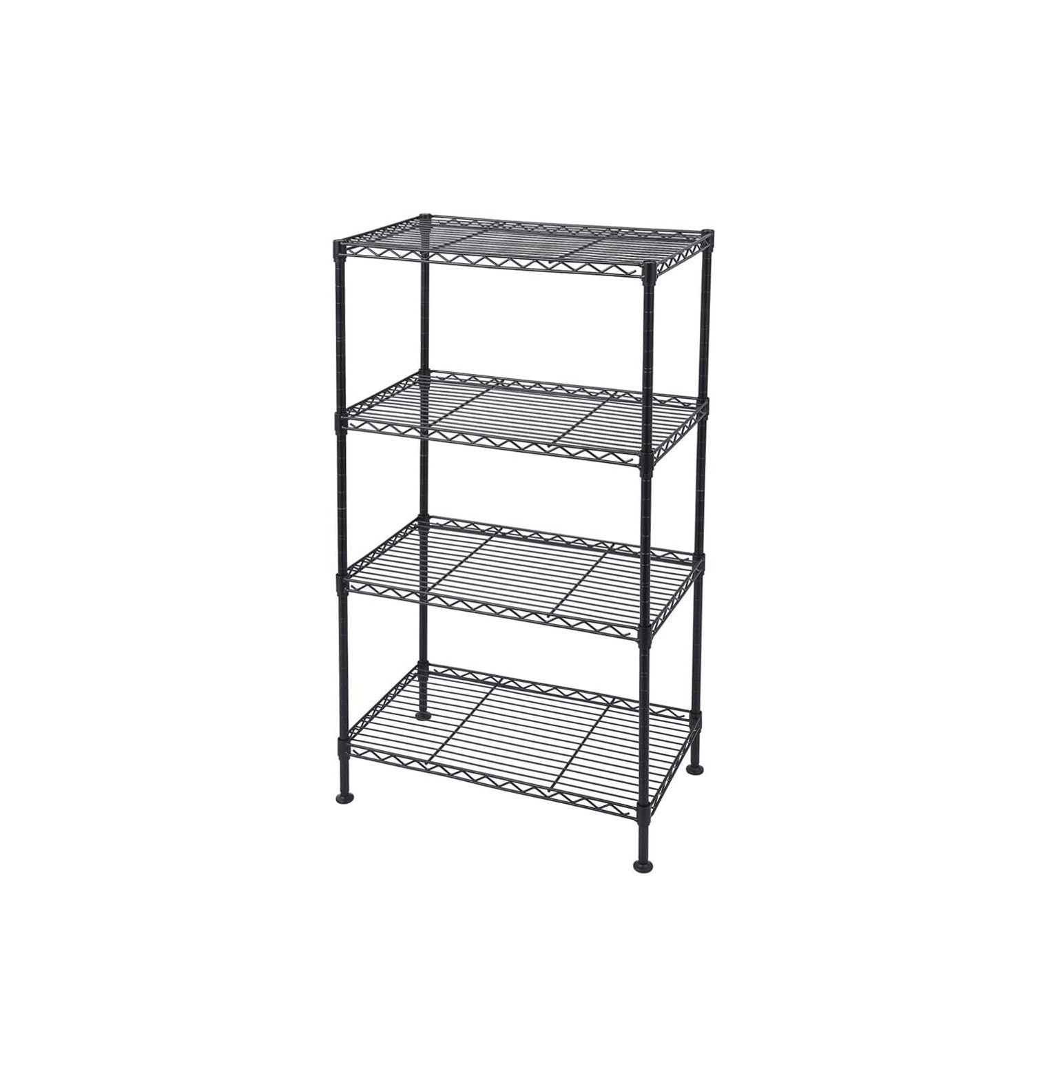 WBTAYB Standing Shelf Units, 4 Tier Shelving Unit NSF Wire Shelf Metal