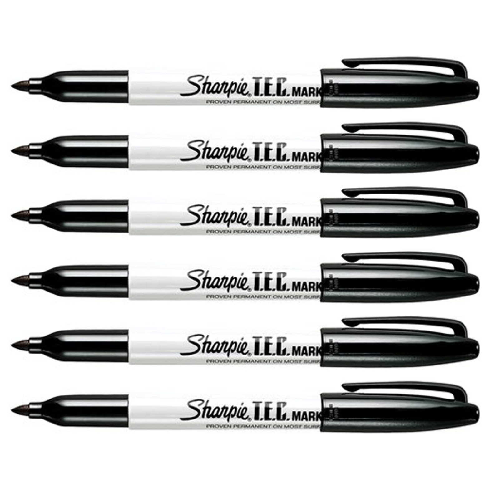 WBTAYB Tec Trace Certified Marker Black Fine Point 6Markers 13401