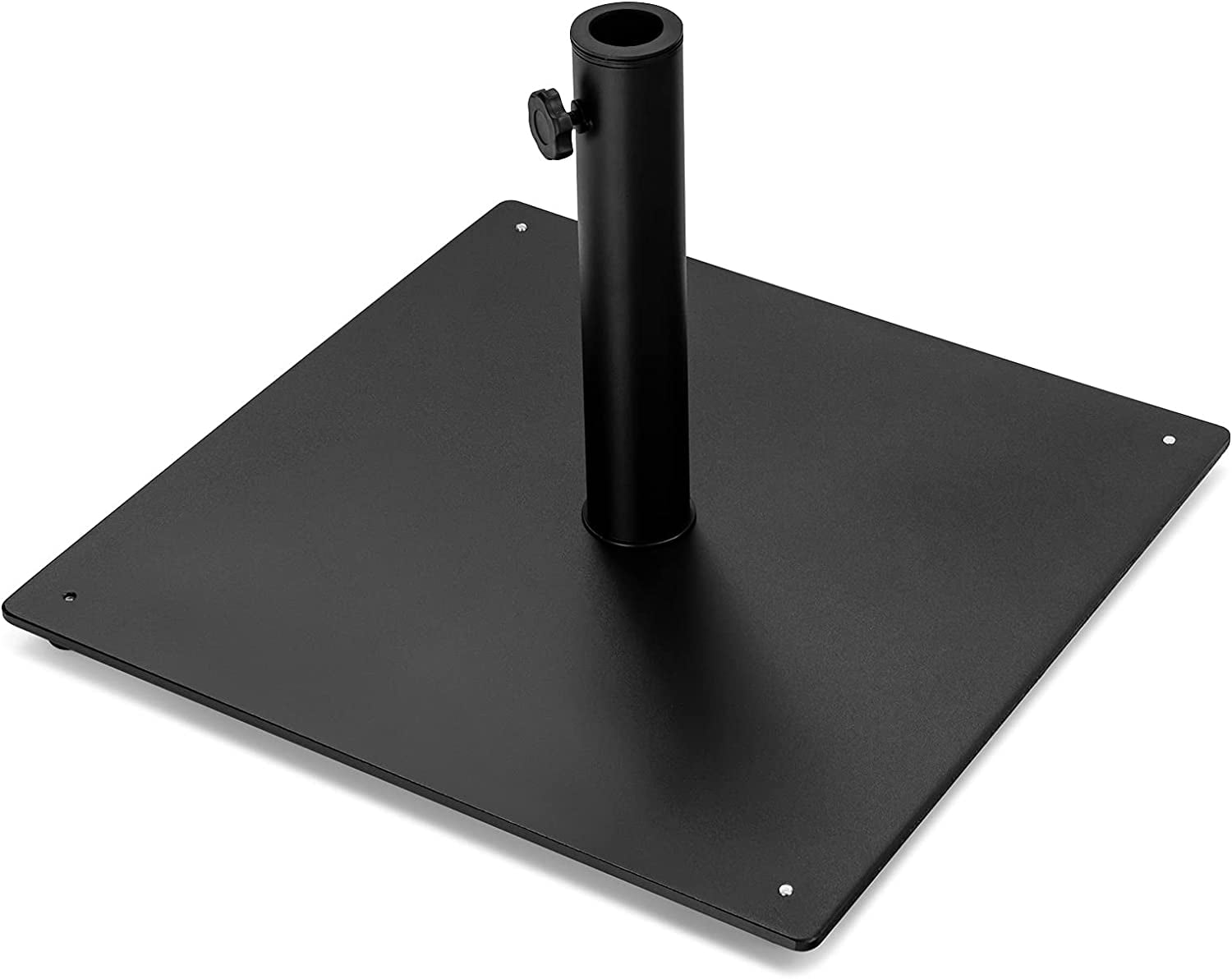 WBTER 36LBS Square Umbrella Base, Heavy Duty Patio Umbrella Base Stand with 3 Adapters, 20”x20” Weighted Outdoor Umbrella Stand with Adjustable Foot, Suitable for Backyard, Deck, Poolside