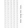 thumbnail image 1 of WBTER Shelf Pilaster, 60-inch 5 Pack, Dual Track Upright Wall Shelving System, Heavy Duty Support System Twin Slot Shelf Rails, 25 Screws, Suitable for Cabinet Closet Organization Storage, Silver, 1 of 9