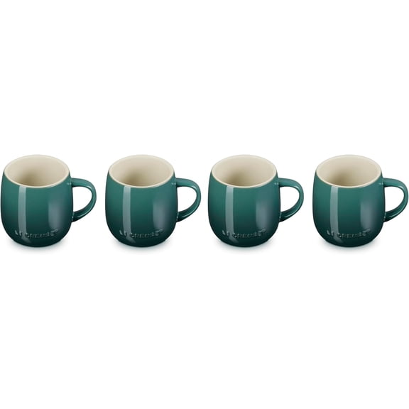 WBTER Stoneware Set of 4 Heritage Mugs, 13 oz. each, Artichaut