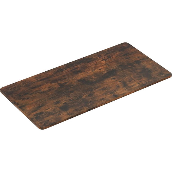WBTER Universal Wood Table Top, 48 x 24 inch One-Piece Desktop & Sit to Stand Height Adjustable Home Office Desk Frame, Rectangular Workbench Top Board, Countertop DIY, Coffee Bar Tabletop, Brown