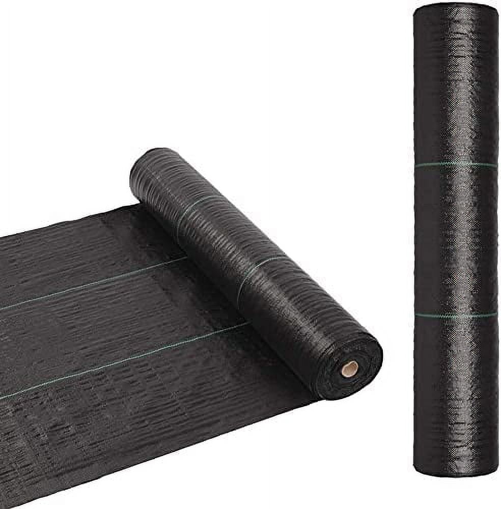 WBTER Weed Barrier Garden Landscape Fabric, Woven Ground Cover, 125gsm Heavy Duty Material for Superior Weed Control, Perfect for Greenhouse, Yard, Flower Bed, Garden (4 x 100 FT)