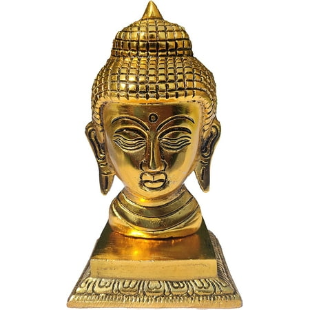 WC_ Buddha Statues for Home Decor feng Shui Metal Golden Buddhism Statuary Small Budda, Peaceful, Meditation, Zen, Yoga, Buddha Gift Items (Statue Buddha-6")