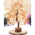 thumbnail image 1 of WC Carnelian Chakra Tree of Life - Crystal Tree for Positive Energy, Handmade Gemstone Tree Good Luck Orange Healing Crystals for Sacral Chakra, Prosperity Gift Feng Shui Decor (300 Beads), 1 of 6