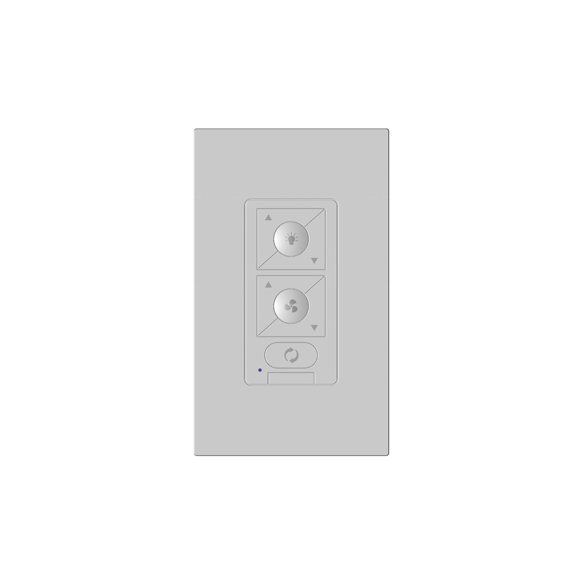 White Bluetooth Ceiling Fan Wall Control with Single Pole Wallplate