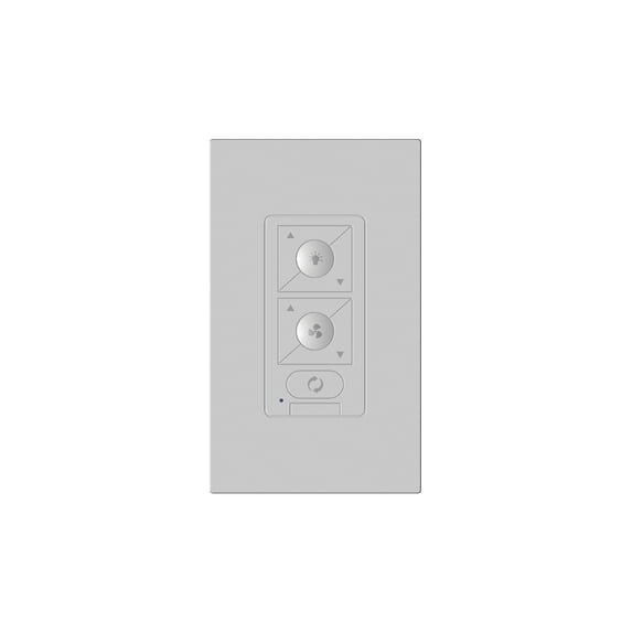 WAC Lighting Smart Fans Wall Control in White, 4.63 in x 1.63 in x 2.75 in, for ceiling fans