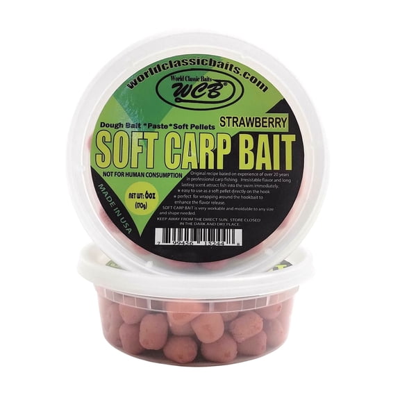 WCB Carp Baits Fishing Dough Bait Paste Soft Pellets - Soft Carp Bait - Ideal for Carp and Catfish Fishing