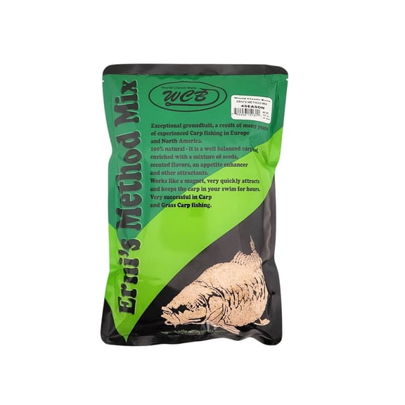 WCB Carp Baits Groundbait Chum Mix Feeder Mix Carp Bait - Erni's Method Mix - Ideal for Carp and Catfish Fishing