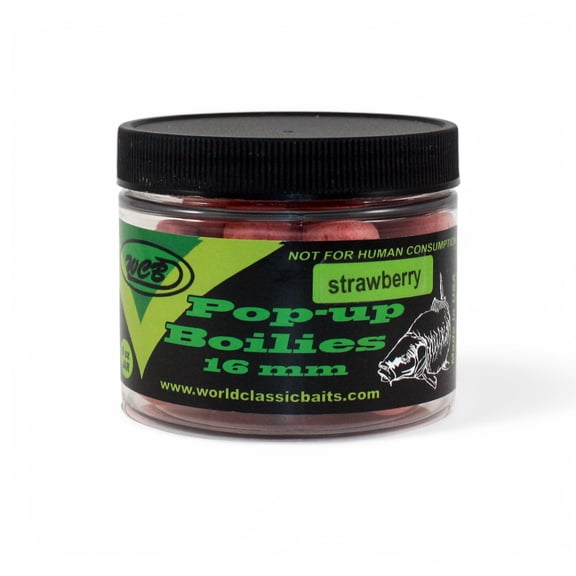 WCB Carp Baits Pop Up Boilies 16 mm 6oz jar (Approx 40 pcs) - Carp Bait - Ideal for Carp Fishing