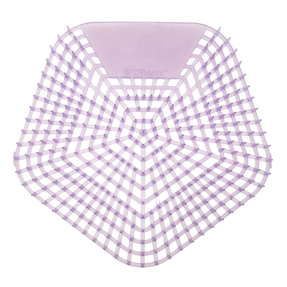 WCBasix Urinal Screen Long Lasting 30 Day Use - Anti-Splash Odor Protection - Reduce Splash and Clean Time - Made in the USA - Lavender Breeze - 16 Pack