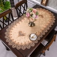 thumbnail image 1 of WCHAUNG Embroidered Tablecloth Lace Table Runner, Oval Coffee Table Runner Table Centerpiece Doily Placemat Nightstand Dresser Scarf, 1 of 2