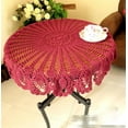 thumbnail image 1 of WCHUANG Crochet Round Table Cover Lace Doilies Tablecloth for Furniture Decor, 1 of 2