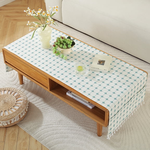 WCHUANG Rectangle Coffee Table Tablecloth with Pockets mall Tea Cloth Cover Table Runner Living Room
