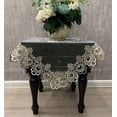 thumbnail image 1 of WCHUANG Square Tablecloth, Coffee Table Cover, Lace Bedside Table Cover Home Bedside Nightstand Small Table Cloth, EmbroideryTabletop Decoration, 1 of 2