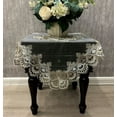 thumbnail image 1 of WCHUANG Square Tablecloth, Coffee Table Cover, Lace Bedside Table Cover Home Bedside Nightstand Small Table Cloth, EmbroideryTabletop Decoration, 1 of 2