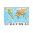 thumbnail image 1 of WCIC World Map with Flags Educational Art Poster Home Office School Decor Unframed 59.06*39.37 inch, 1 of 6