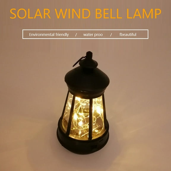 WCIC Solar Powered Energy LED Lamp Lighthouse Shape Design Light Lantern Hanging Light Outdoor for Balcony Yard Decor