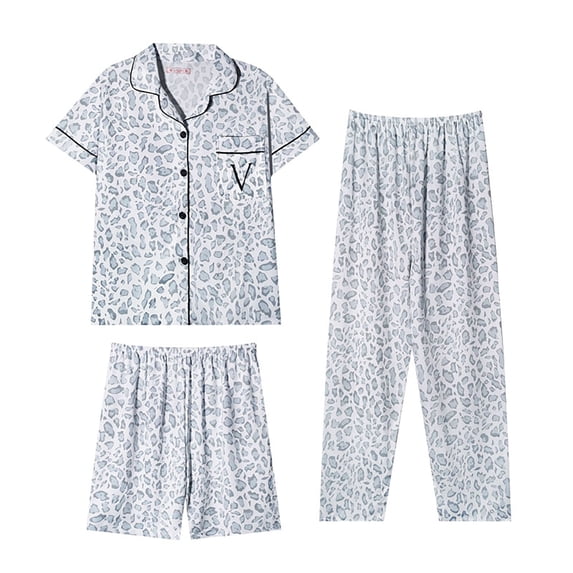 WCJM Women New Pajama Sets Under $ 15 Button Down Shirt Shorts Women Blending Shirts