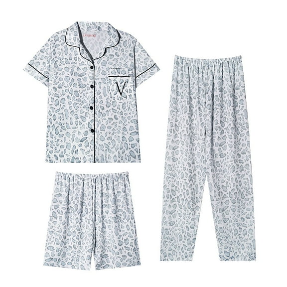 WCJM 2025 New Women Pajama Sets Under $ 15 Fashion Nightwear Women Blending Shirts（Xxl）