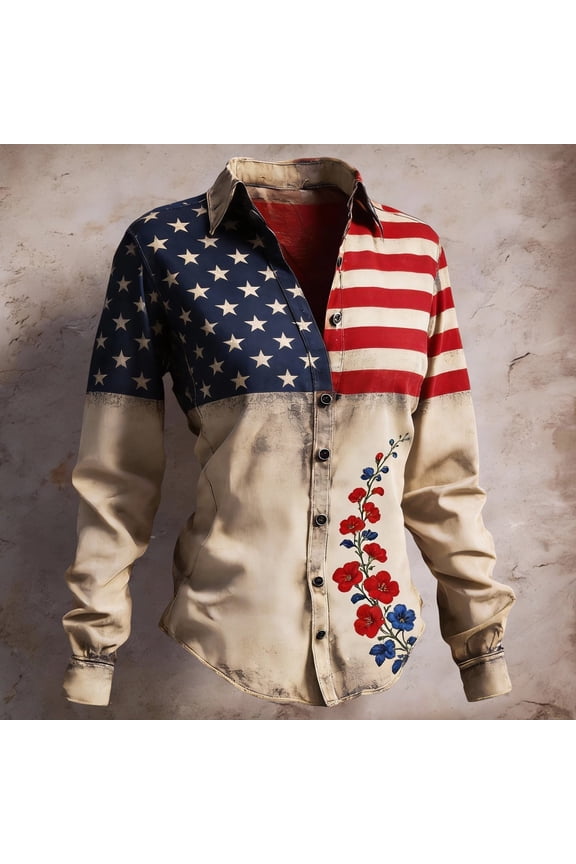 250th Anniversary USA Shirt Women's Casual American Flag Shirt Celebrate 250 Years of USA Patriotic Stars and Stripes Tee for 4th of July T-Shirts Womens Work Blouse