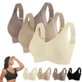 thumbnail image 1 of WCJM A H Bra For Senior Front Closure Breathable Bra For Seniors Wirefree Bras For Older Women 3PC, 1 of 9