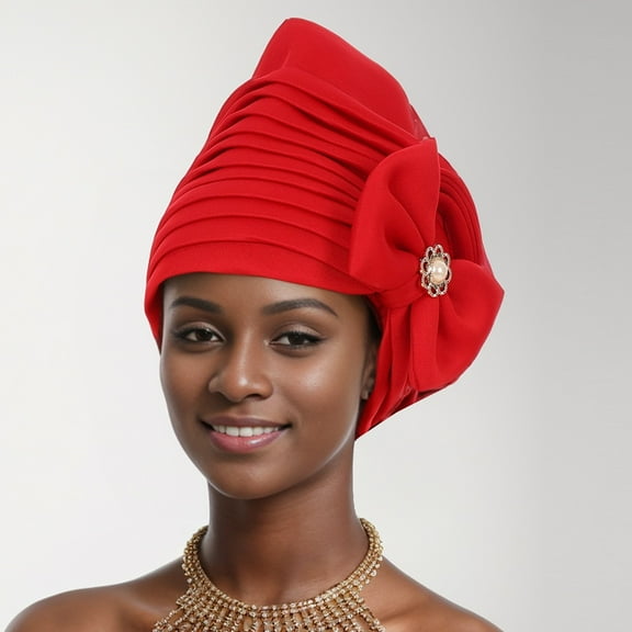 WCJM A Red Head For Black Women Stretchy Head Scarf African Hair For Natural Hair Turban Headwraps Tie Headbands